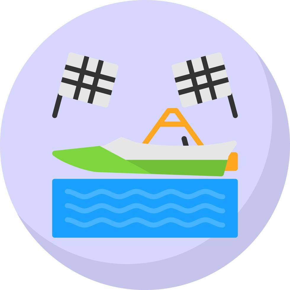 Powerboat Racing Vector Icon Design