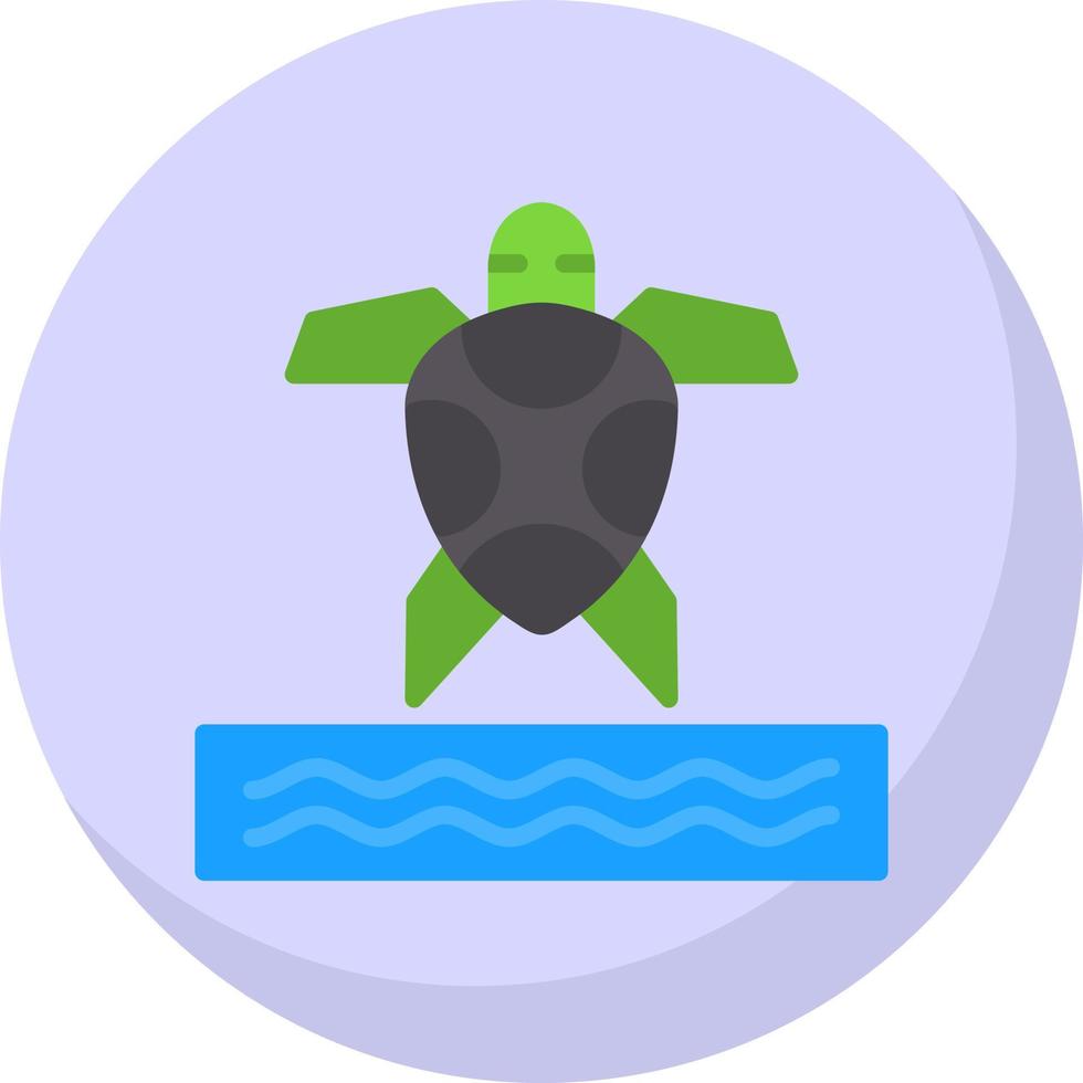 Sea Turtle Vector Icon Design