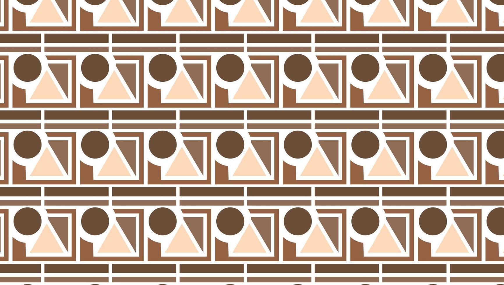 Background century geometric abstract vector seamless pattern with simple shapes and retro color palette. Simple composition for web design, branding, invitations, posters, textile and wallpaper.