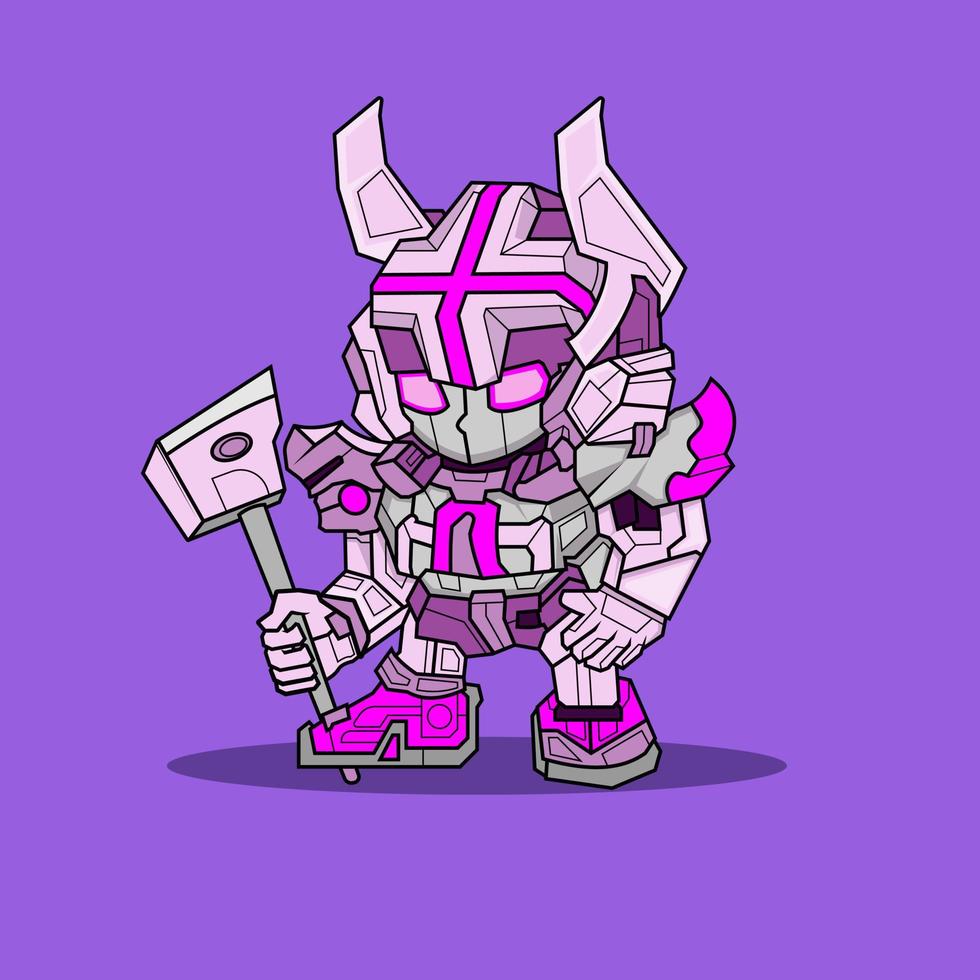Standing Cute mecha robot sweet kids graphics toys vector design for and can use suitable for tshirt clothing apparel book Illustration game asset and other graphic assets