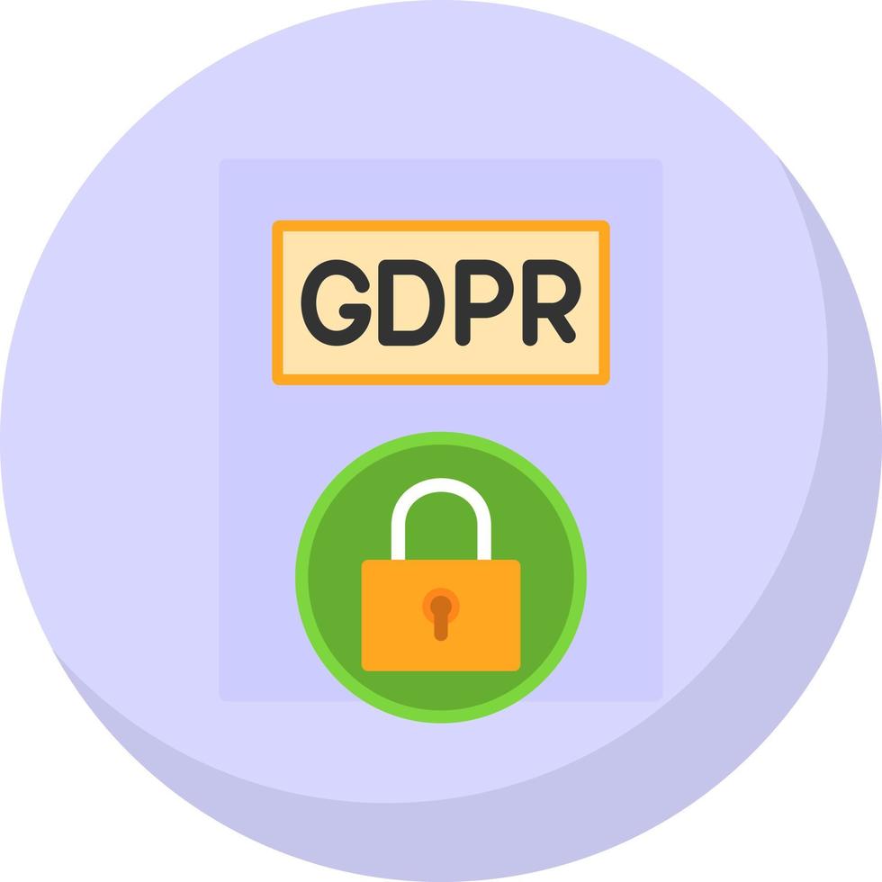 diseño de icono de vector de política gdpr