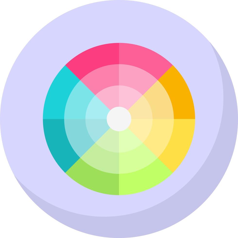 Color Wheel Vector Icon Design