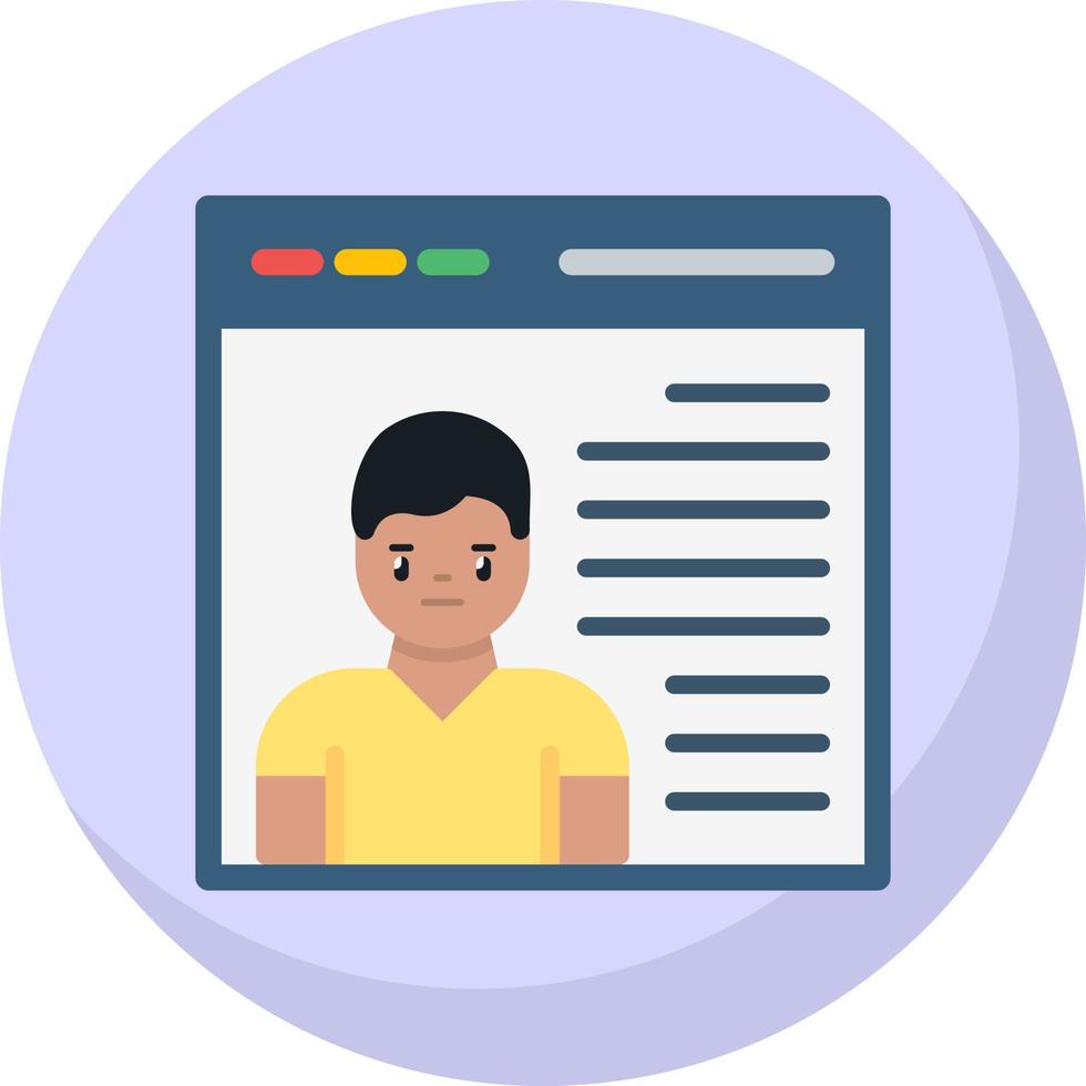 User Persona Vector Icon Design