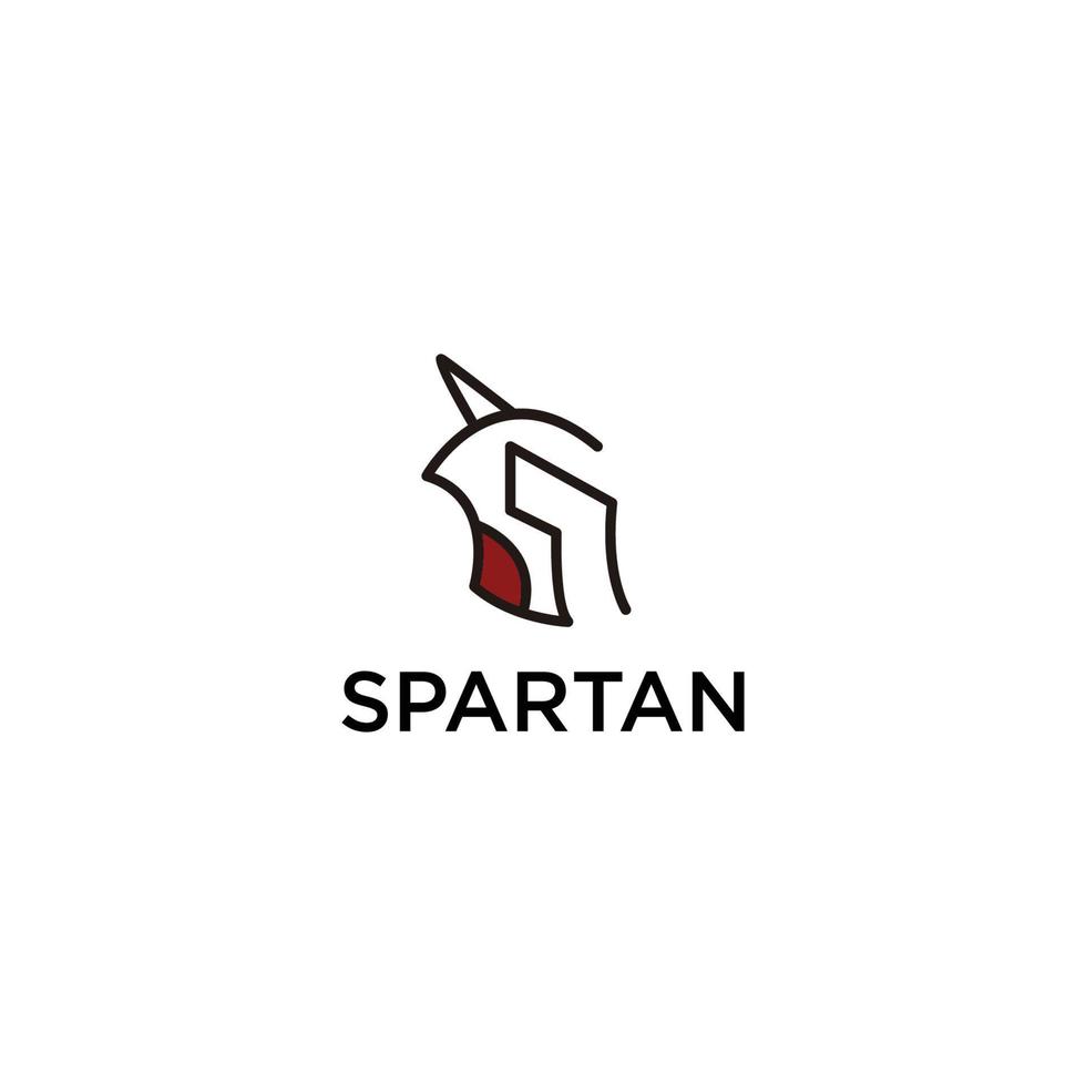 Spartan simple logo design flat vector