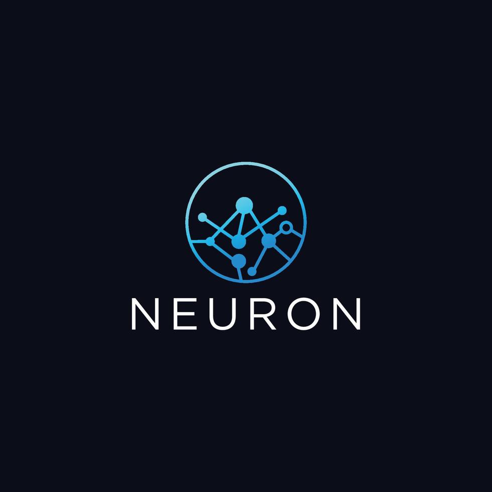 Neuron logo design icon template vector