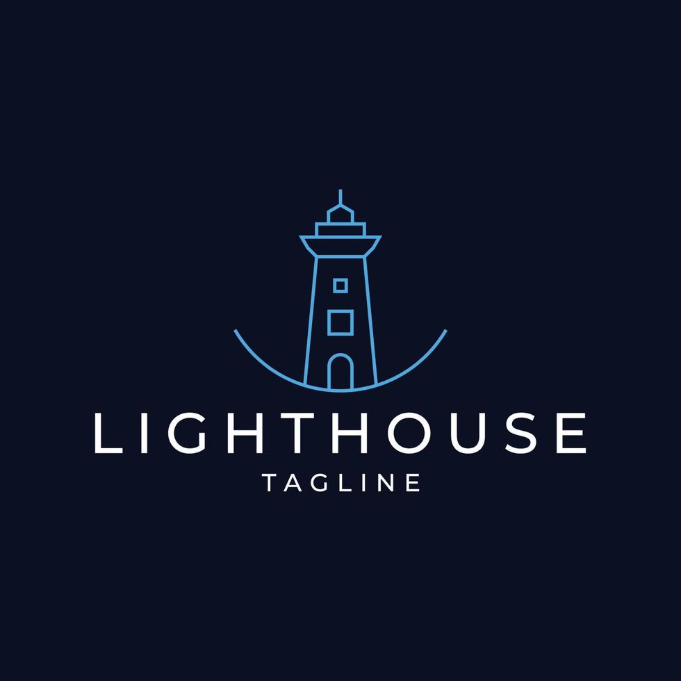 Lighthouse logo icon design template vector