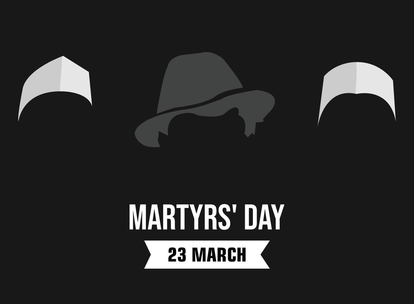 shaheed diwas mártires' día 23 marzo vector ilustración