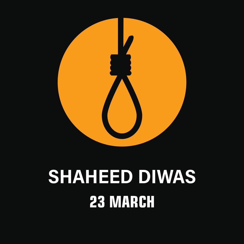 shaheed diwas mártires' día 23 marzo vector ilustración