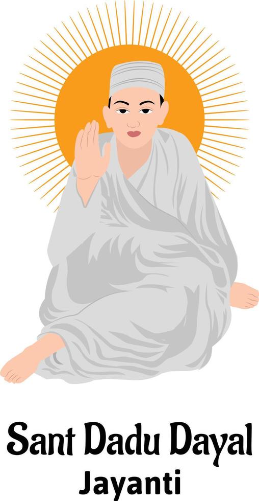 sant dadu diario Jayanti vector ilustración