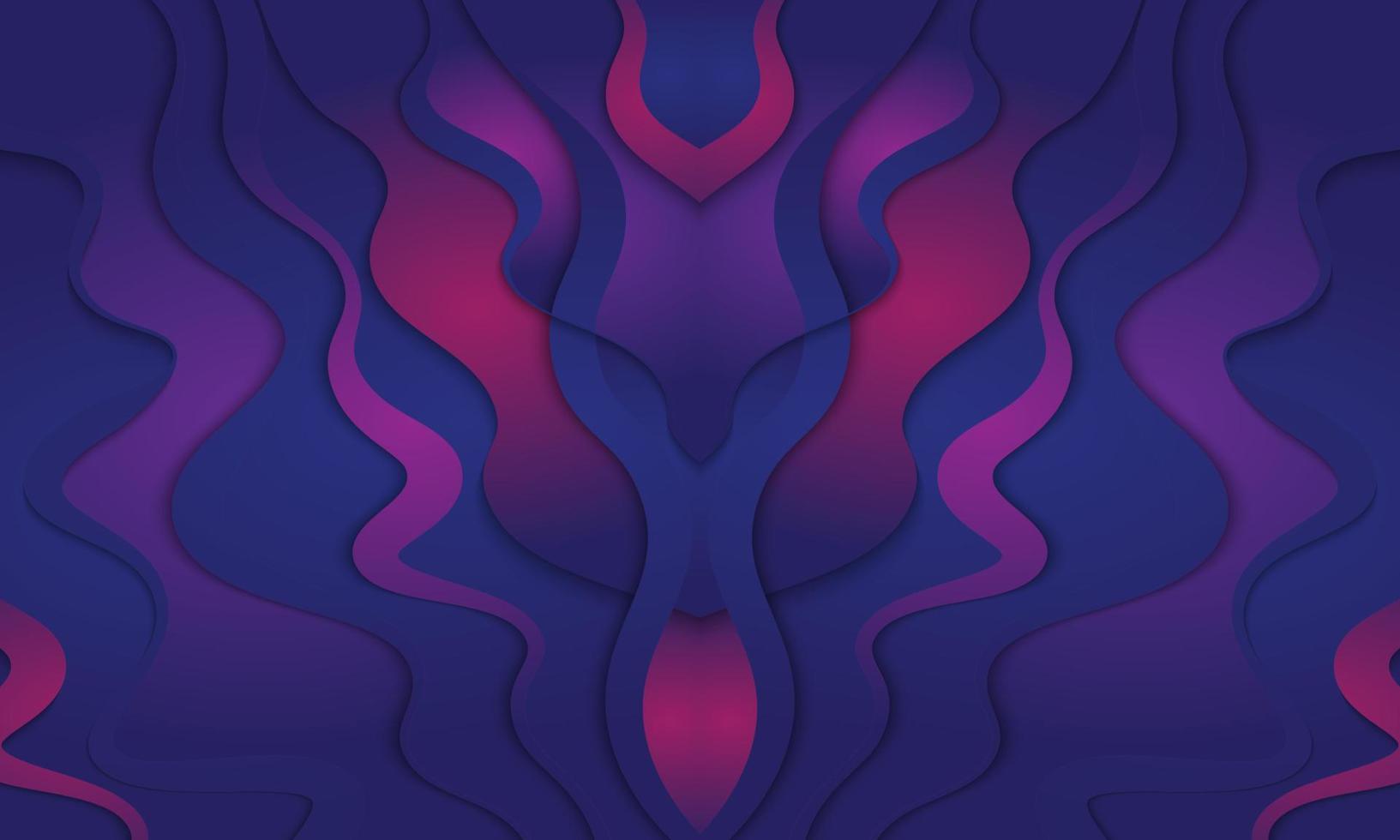 Wavy Blue and Purple Abstract Background Design. vector