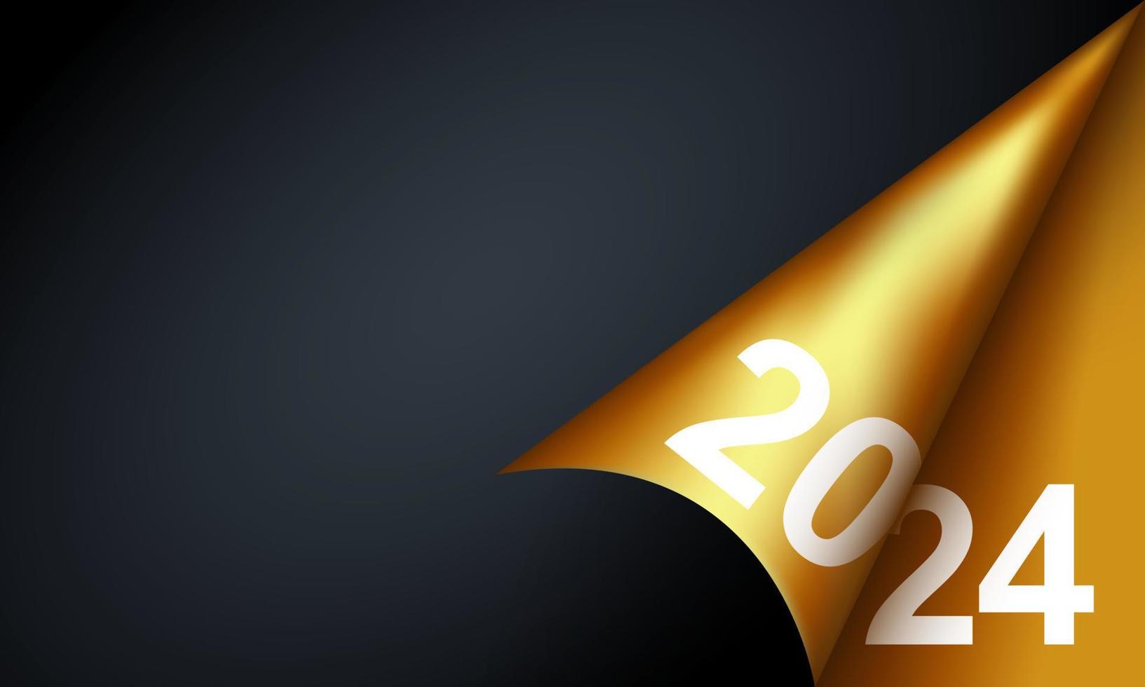 2024 Happy New Year Background Design. Vector Illustration.