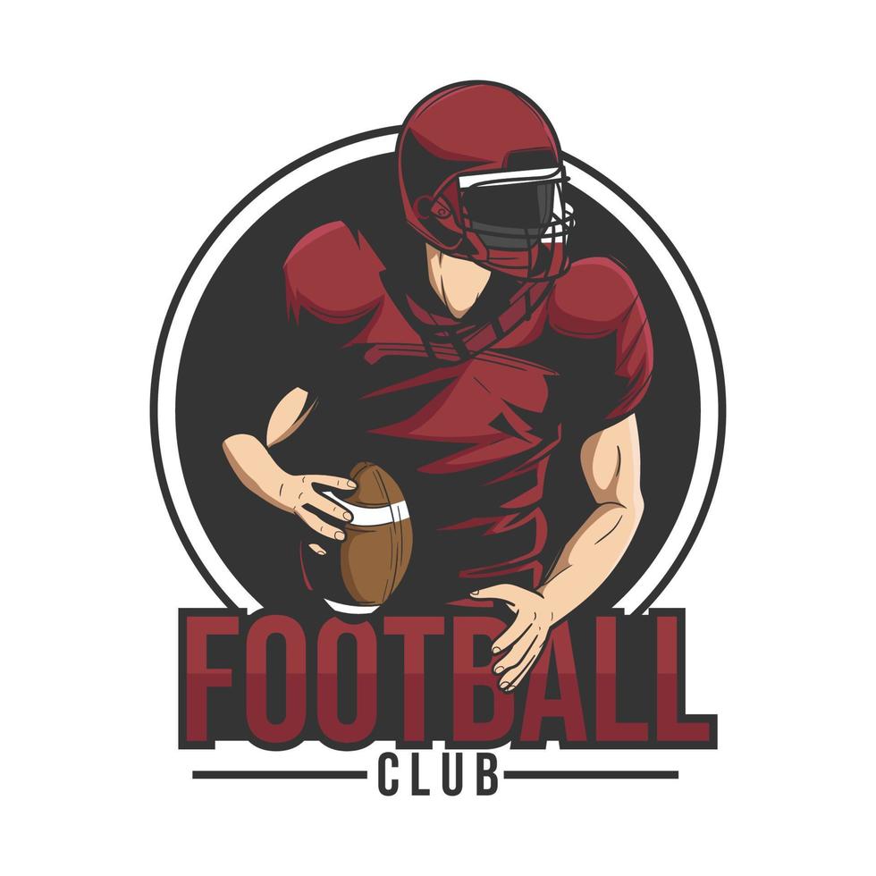 americano fútbol americano moderno logo vector ilustración