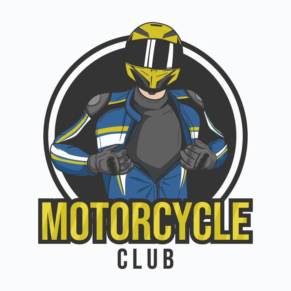 Motorcycle badges. Bikers club emblems vector