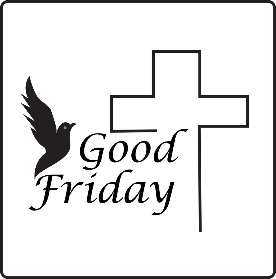 Background good friday.glowing black good friday cross background. vector