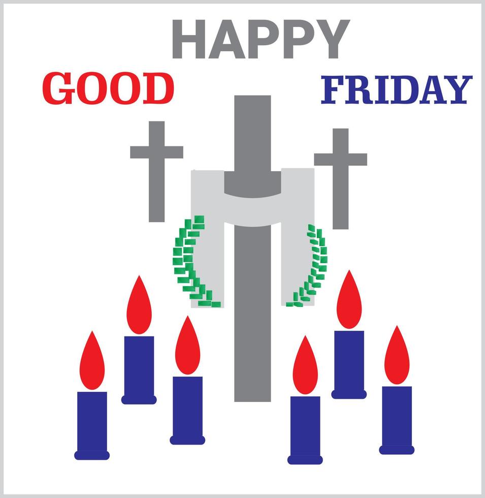 Background good friday and candle.Christian greeting card or banner of the Holy Week before Easter vector