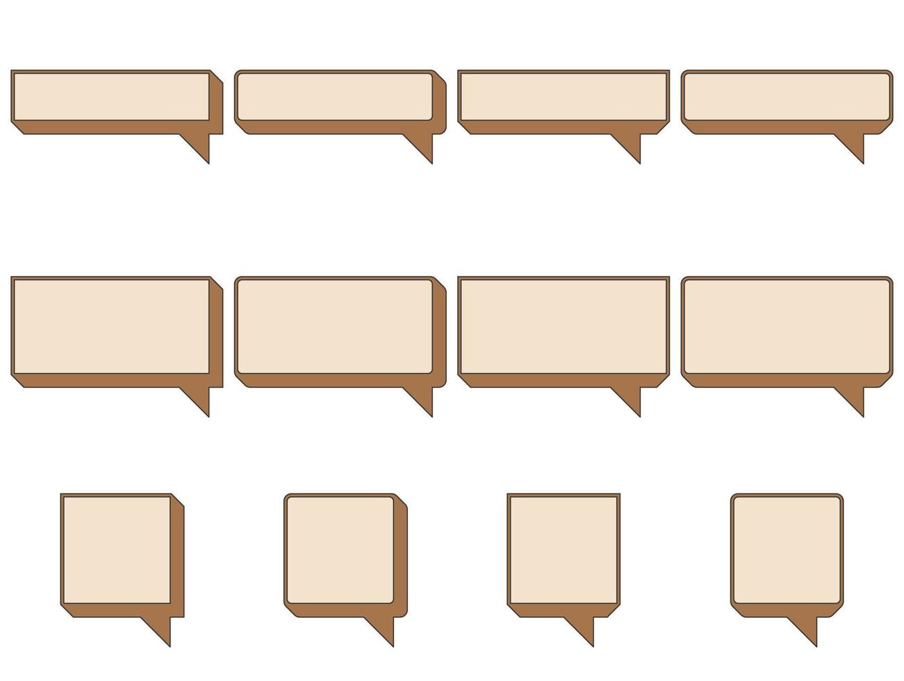 Speech box set, Frame for message. vector