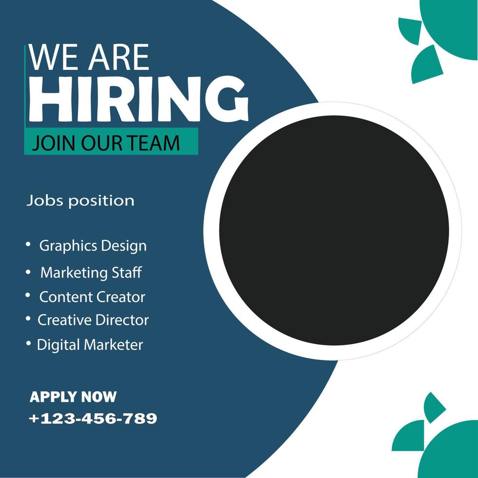 We are hiring job vacancy web banner template vector