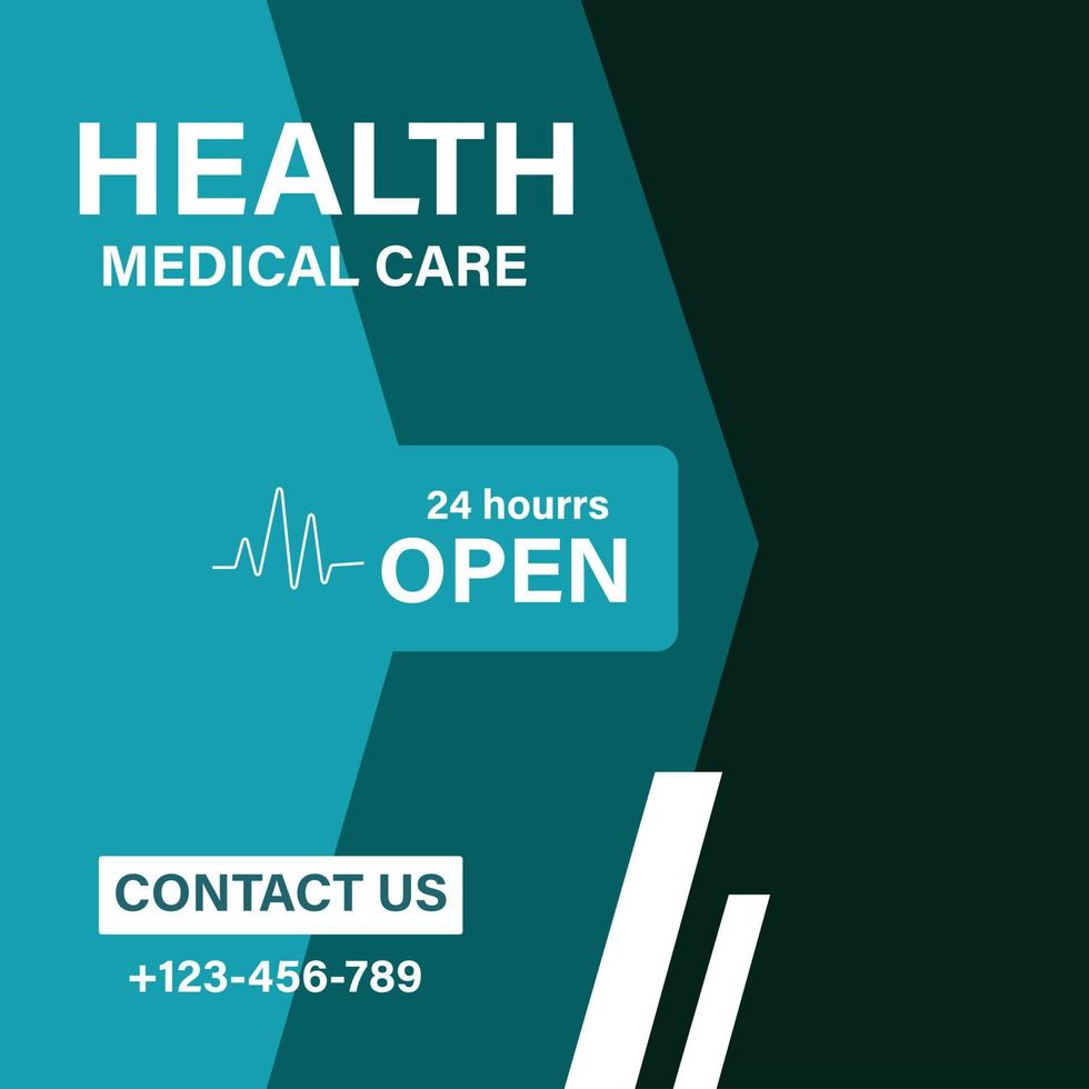 Health medical care social media post and banner design vector