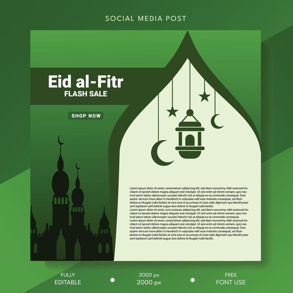 Sale post Special offer Islamic holiday. Social media post and vector design.