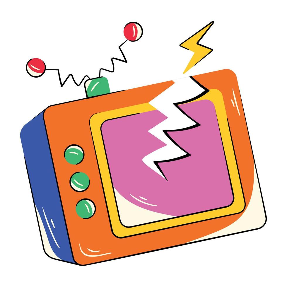 Trendy Television Concepts vector