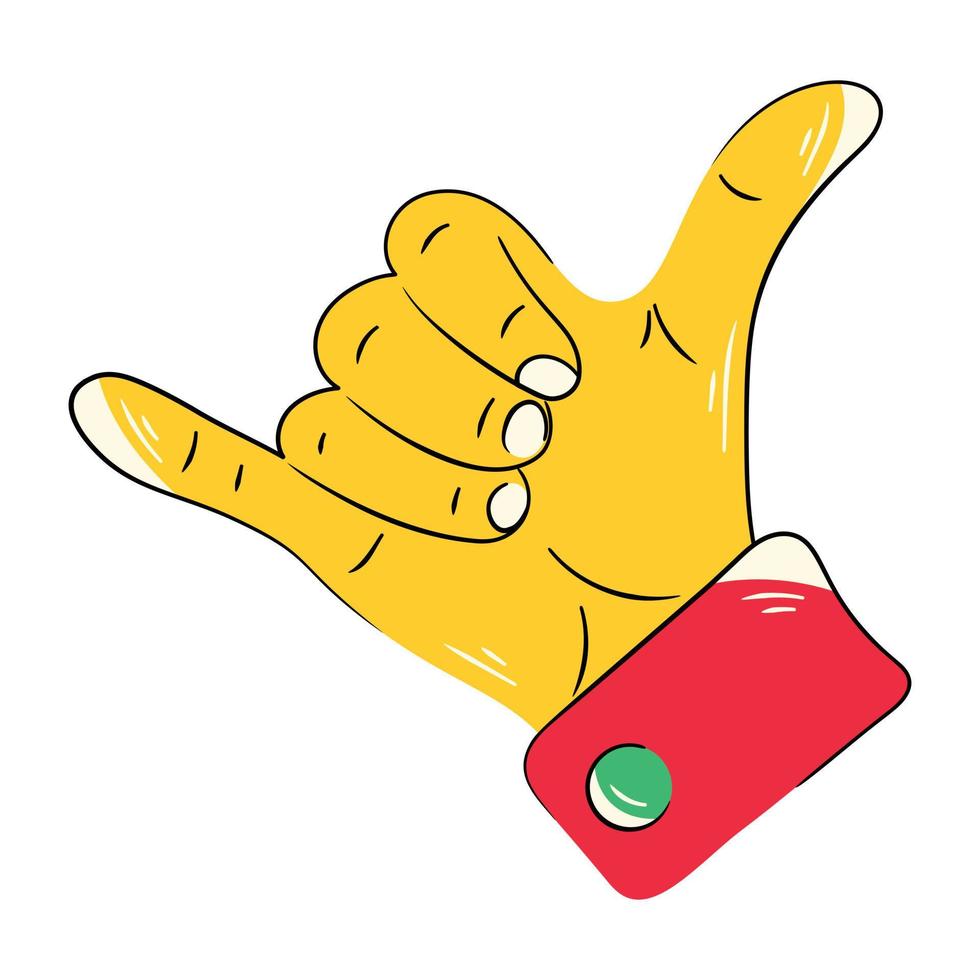 Trendy Hang Loose vector
