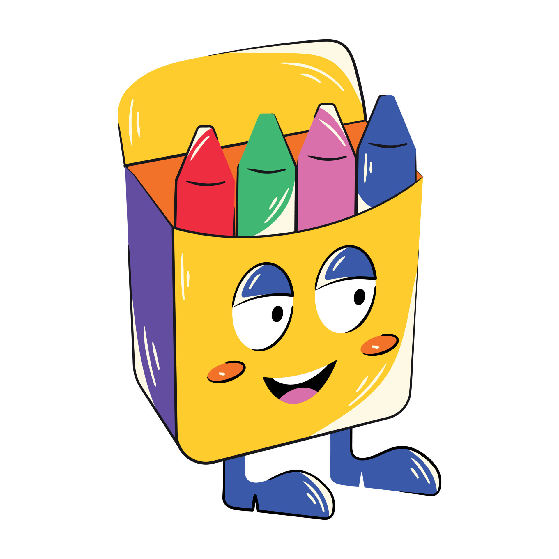 Trendy Crayon Box 20866860 Vector Art at Vecteezy