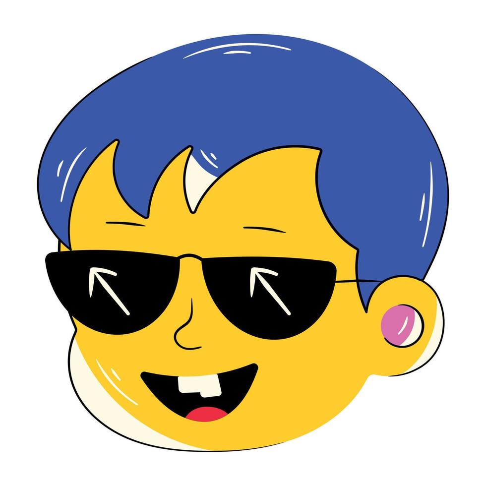 Trendy Cool Face vector