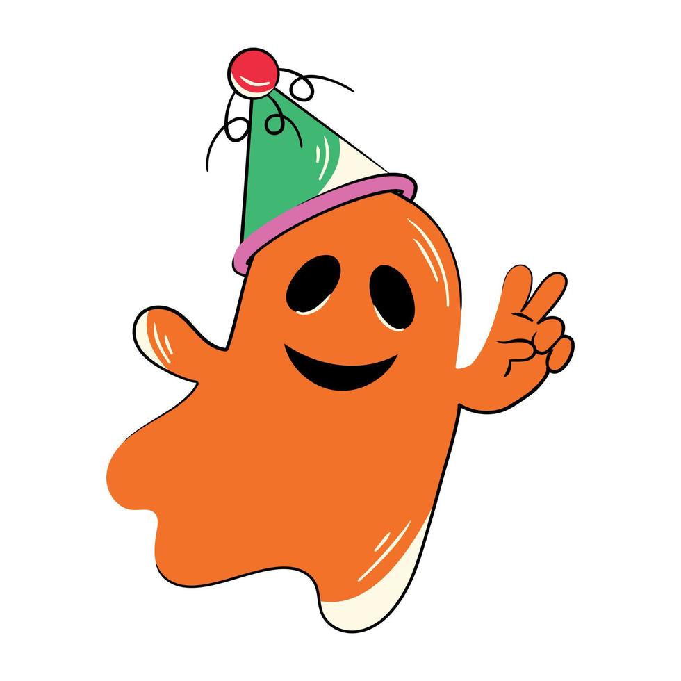 Trendy Birthday Ghost vector