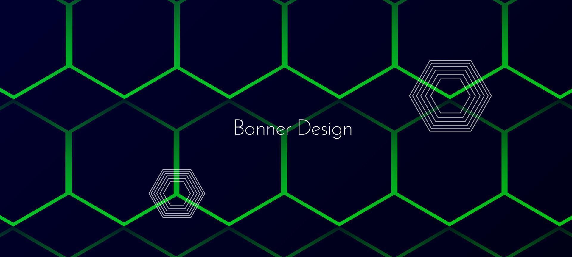 Abstract geometric color flowing lines decorative hexagonal design banner background vector