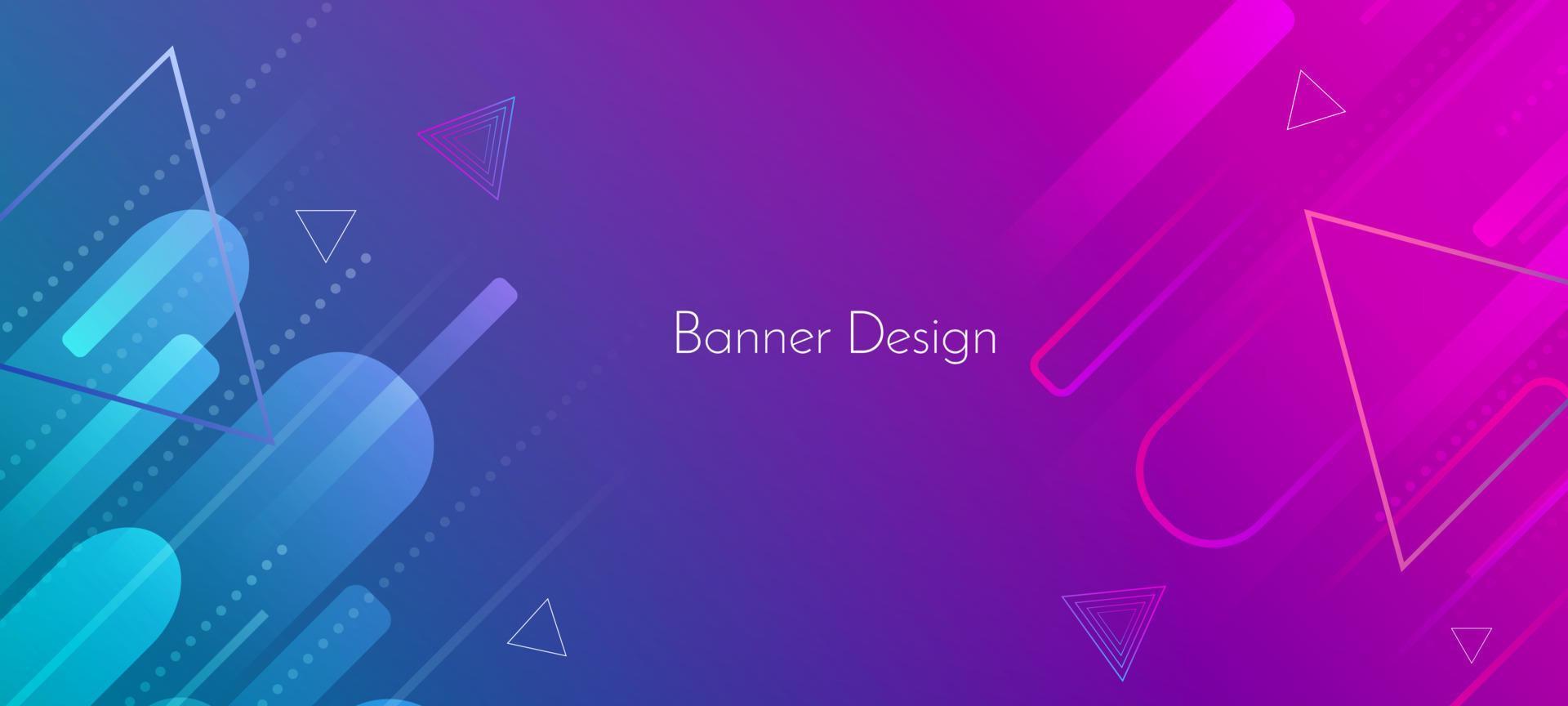 Fondo de banner de diseño decorativo de color geométrico abstracto vector