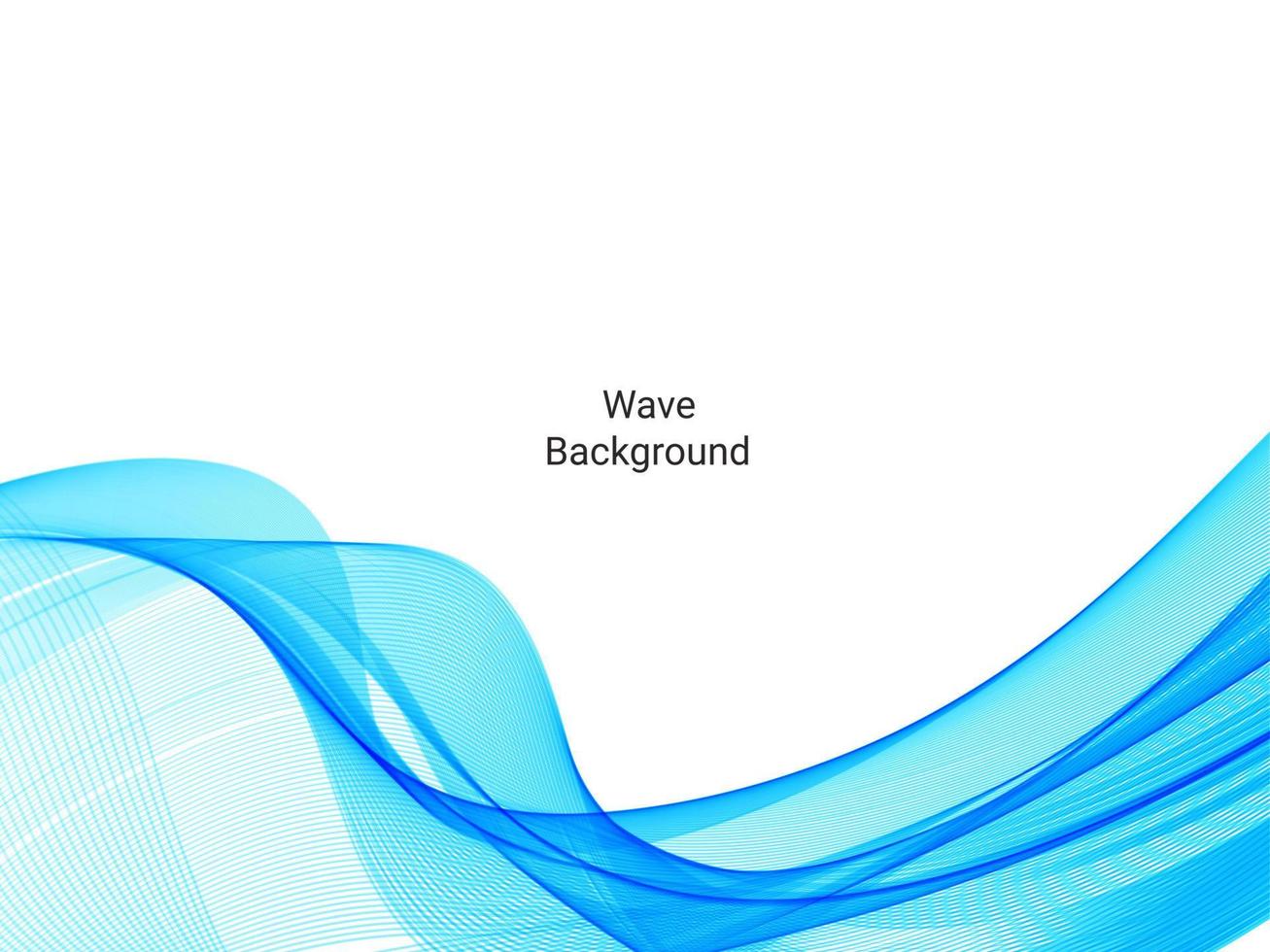 Abstract blue modern flowing stylish wave in white backround illustration pattern vector
