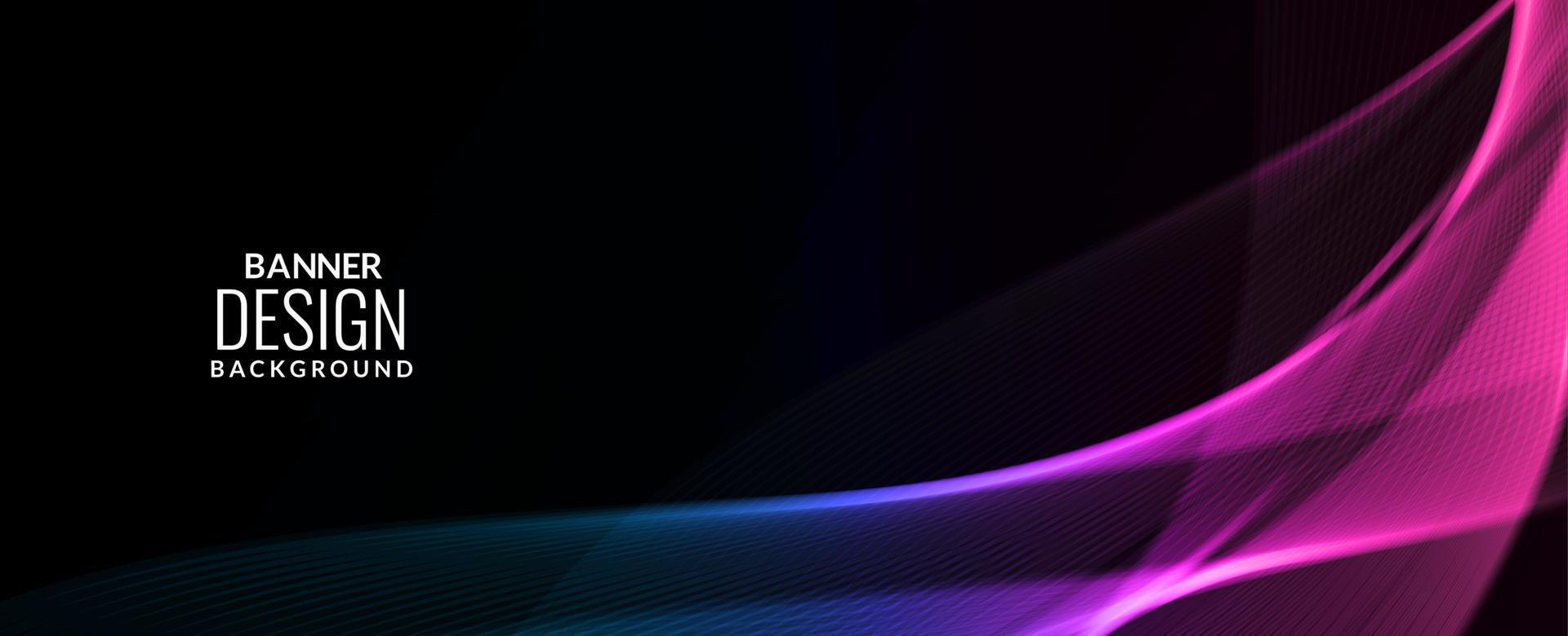 fondo abstracto moderno colorido ola banner vector patrón de fondo