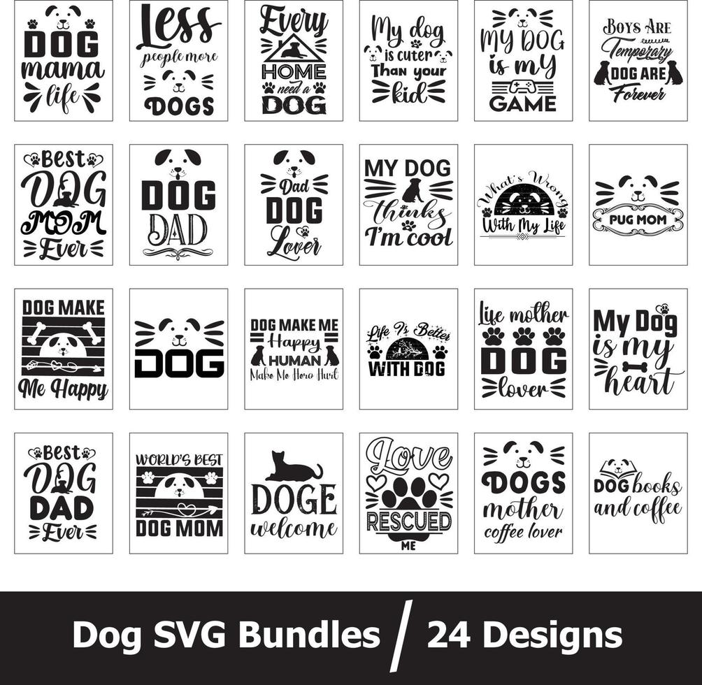 Dogs SVG Bundles vector