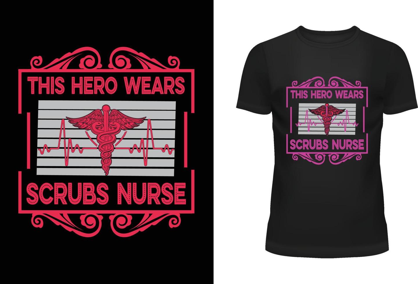 this hero wears scrubs nurse vector
