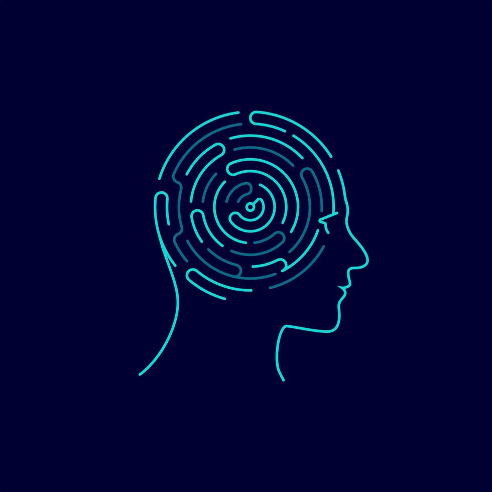 creative maze Head vector