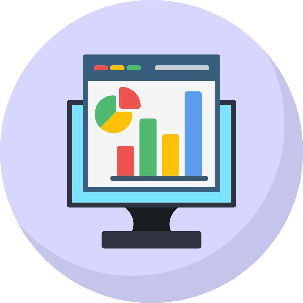Web Analytics Vector Icon Design