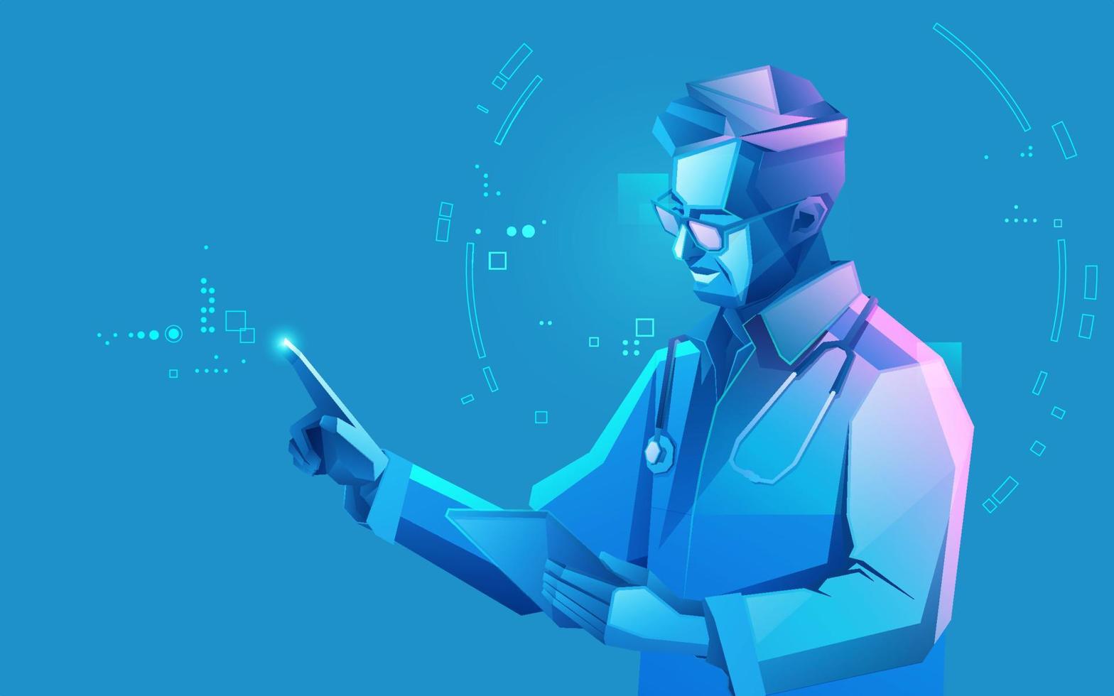 online doctor program vector