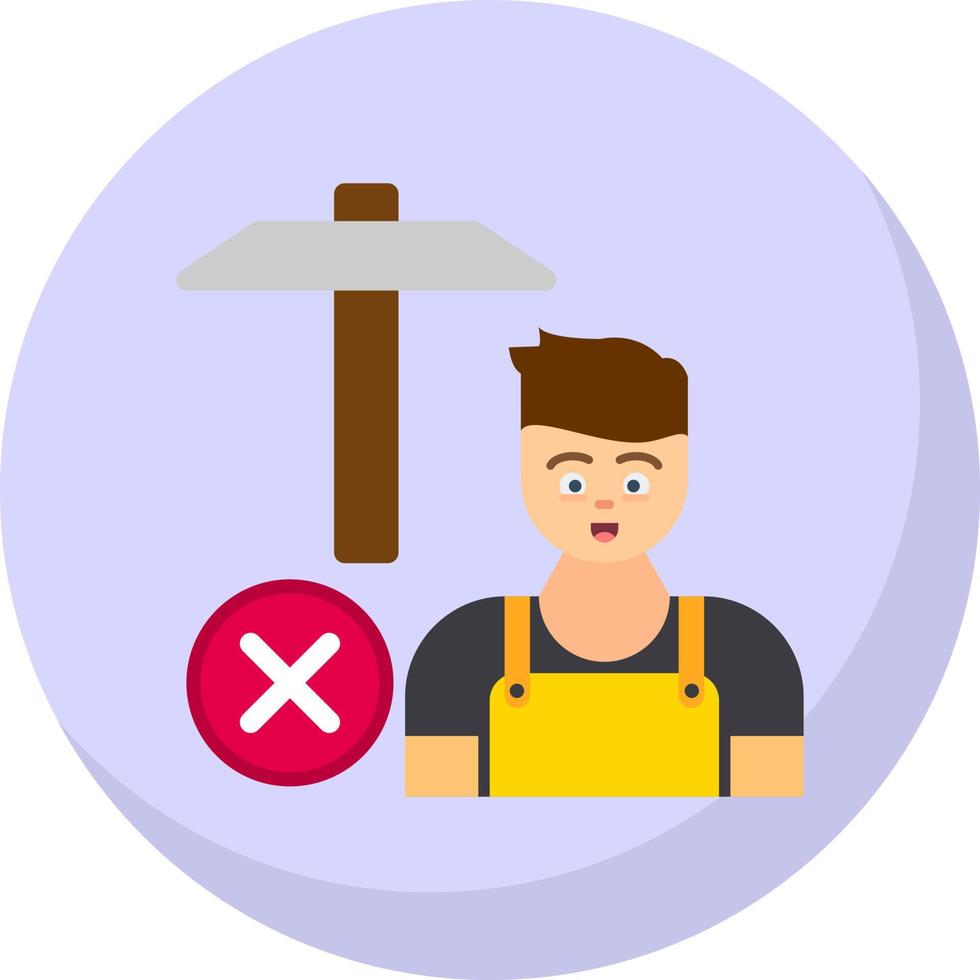 No Child Labour Vector Icon Design
