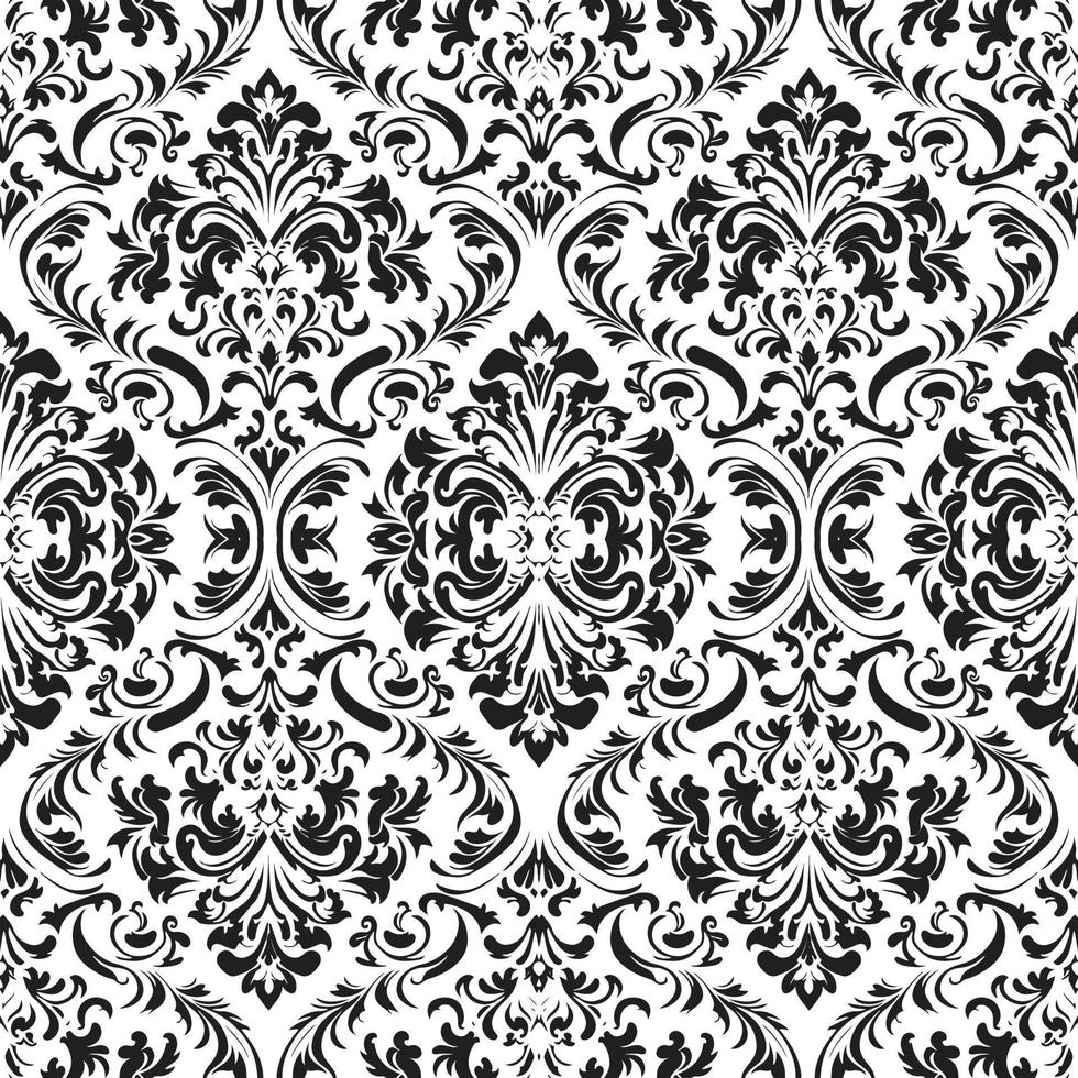 Seamless pattern black and white stock illustration vector