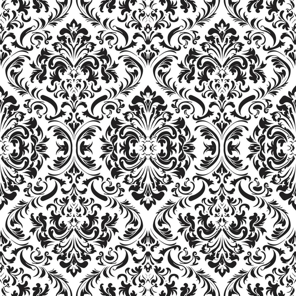 Seamless pattern black and white stock illustration vector