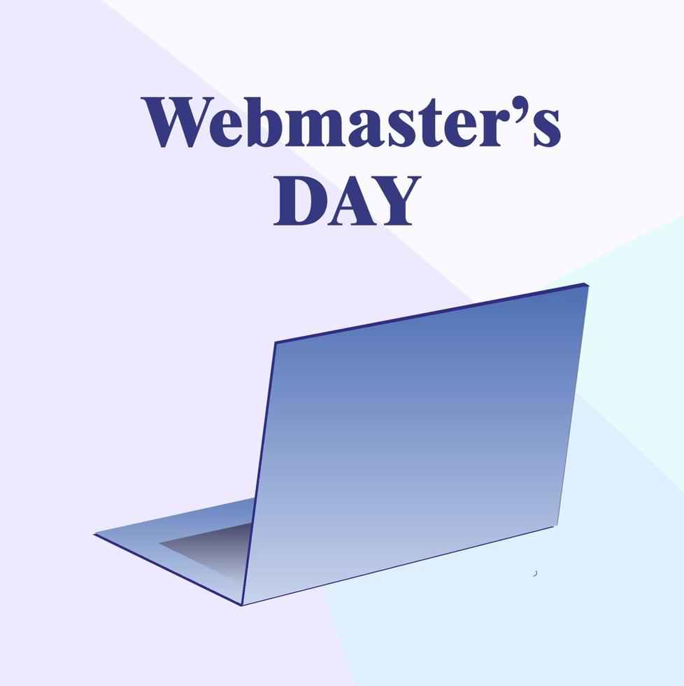 World Webmasters day emblem isolated vector illustration on white background. 4 april world professional holiday event label, greeting card decoration graphic element