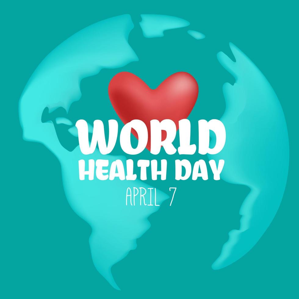 World Health Day is a global health awareness day celebrated every year on 7th April. Vector illustration design