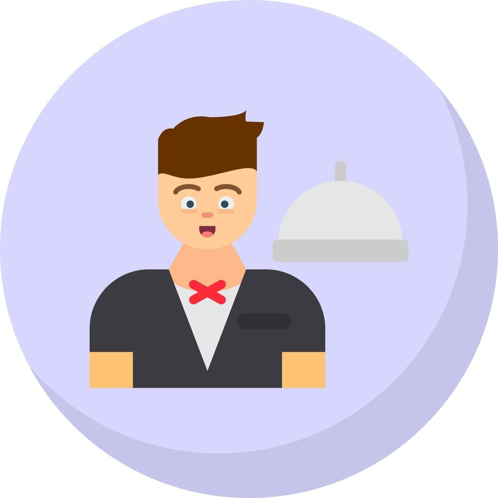 Waiter Vector Icon Design