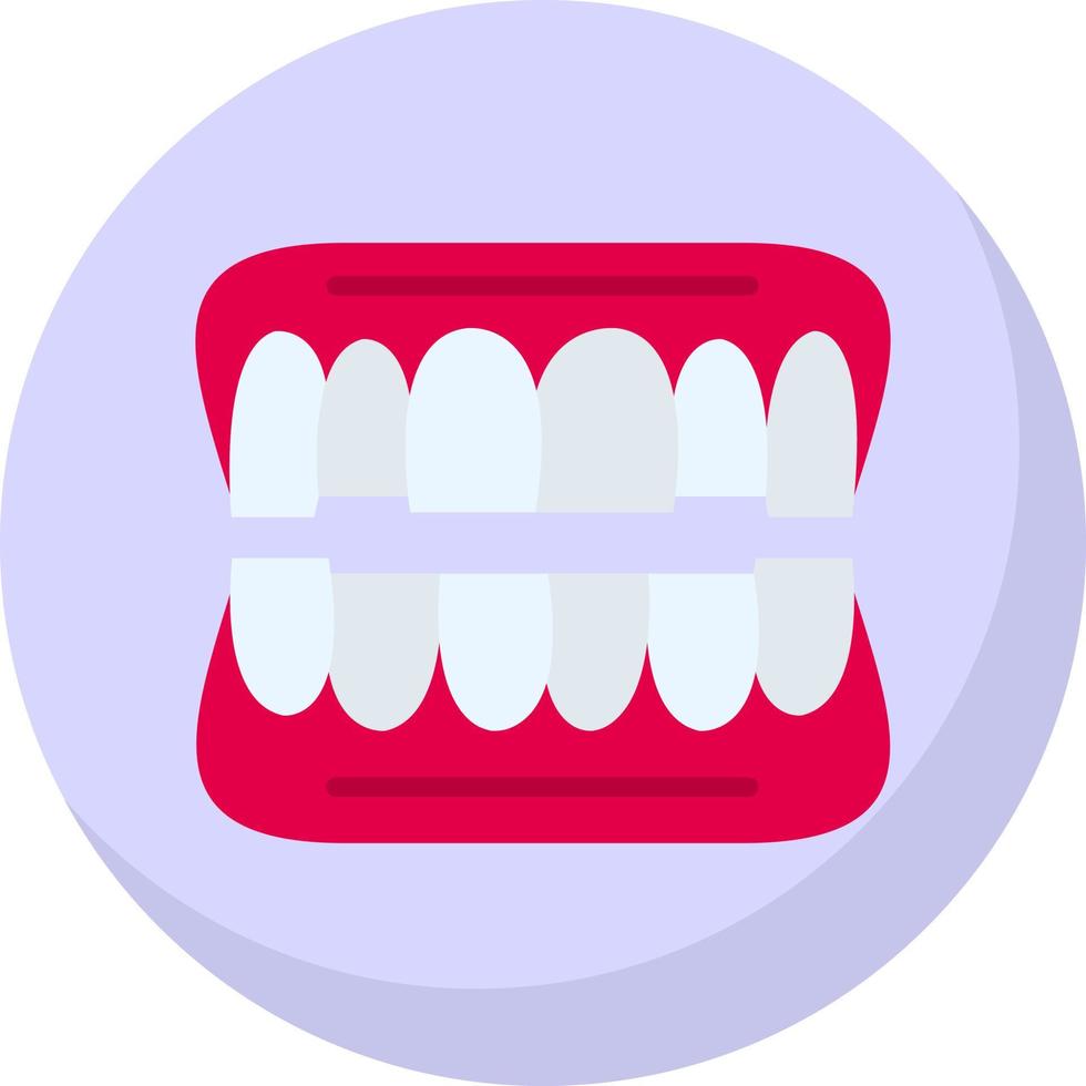 diseño de icono de vector de dentadura postiza