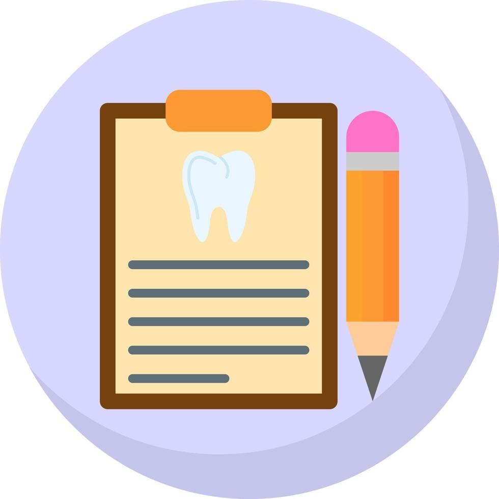 Dental Report Vector Icon Design