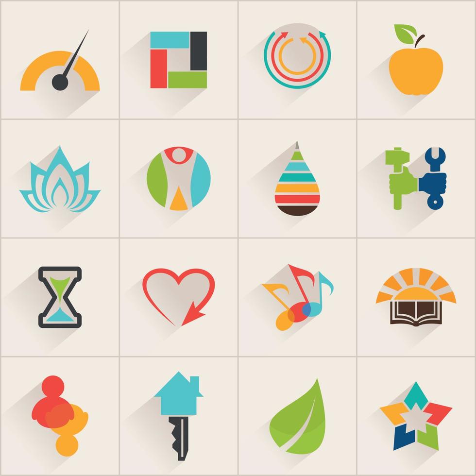 Set of icons for web design. A vector illustration