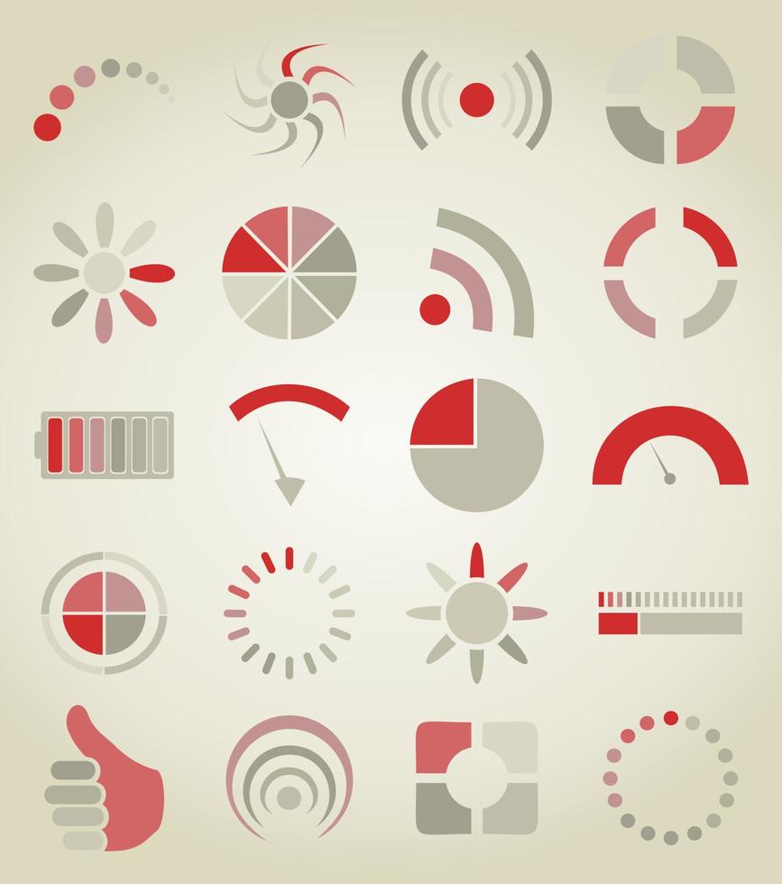 Set of scales for design. A vector illustration