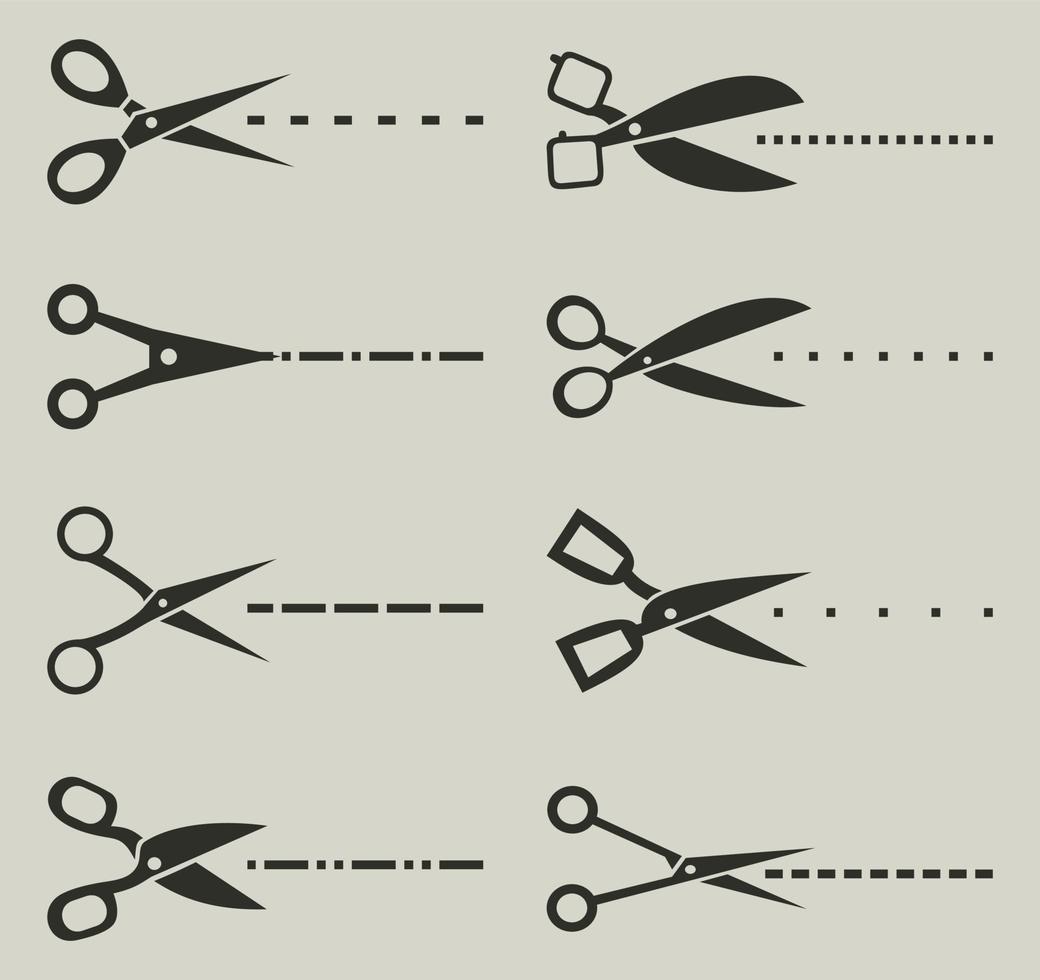 Sheet of a paper cut in three places. vector