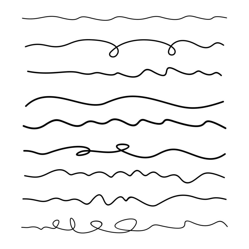 A set of abstract lines. Vector illustration