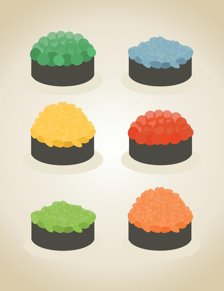 Set sushi meal. vector illustration